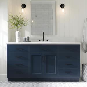 Hepburn 66 in. W x 21.5 in. D x 34.5 in. H Single Sink Freestanding Bath Vanity Cabinet without Top in Midnight Blue