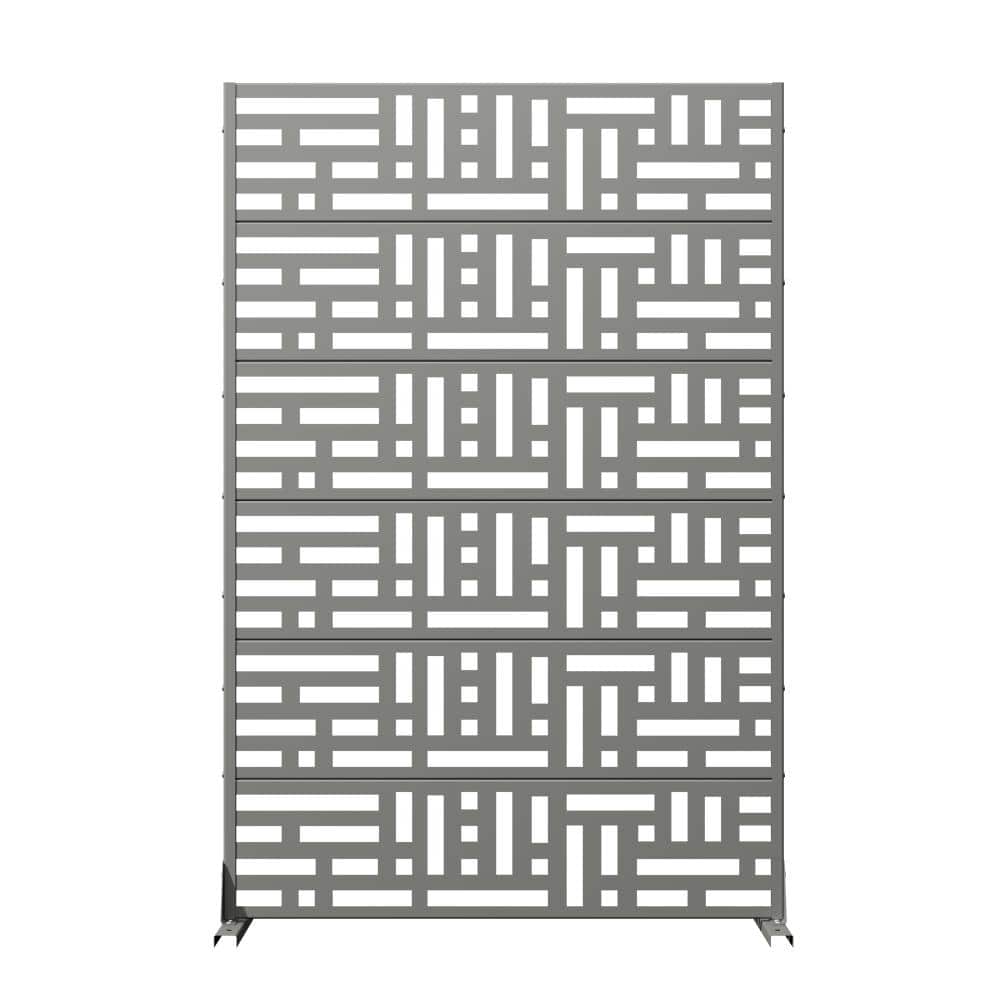 "72"" H x 47"" W Gray Outdoor Privacy Screens/Metal Room Divider Panel for Patio Garden Poolside and Balcony Decor" price history on PriceWatchPro
