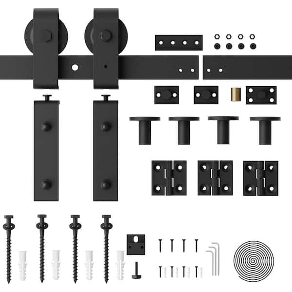 WINSOON 60 in. Bi-Fold Sliding Barn Door Hardware Track Kit for 2 Closet Door, Support for Top Mount and Side Mount