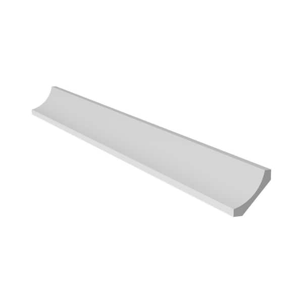 96 in. W x 4.25 in. H x 2.5 in. D in White Shaker Cove Crown Molding