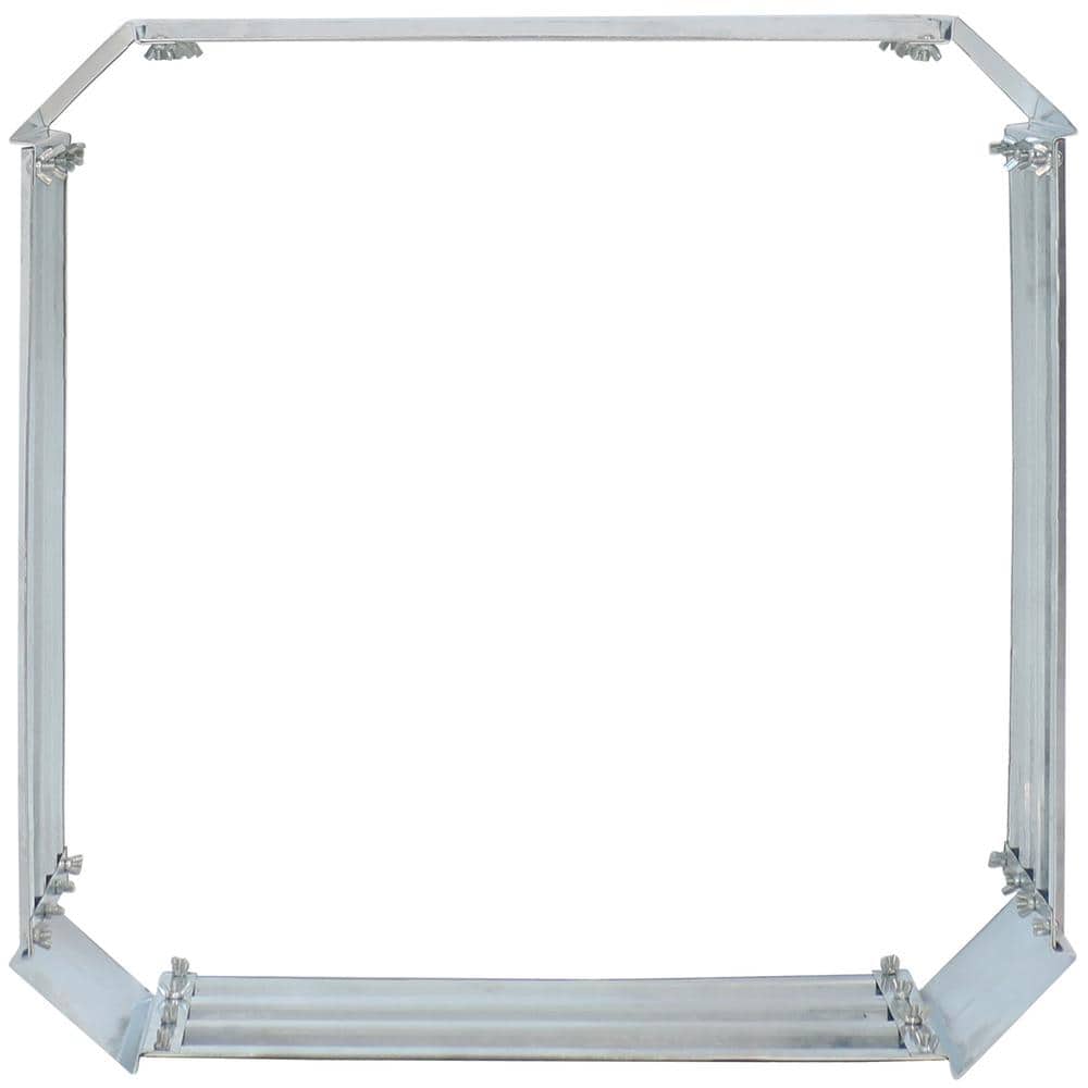 24" Square Galvanized Steel Raised Garden Bed in Silver