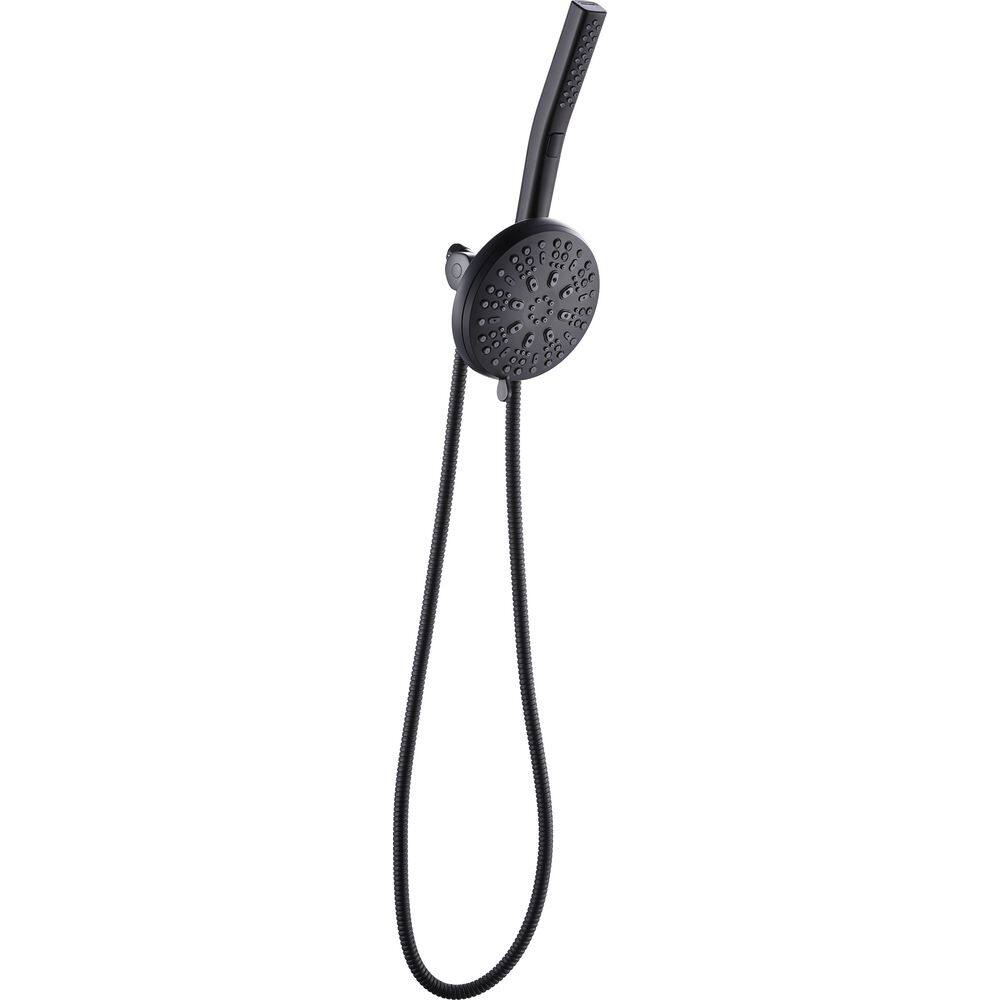 8-Spray Dual Tub Wall Mount Fixed and Handheld Shower Heads 1.8 GPM 6.5 in. Matte Black price history on PriceWatchPro