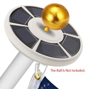 26 LED Solar Powered Flag Pole Light Ultra Bright Full Coverage Flagpole Downlight for Most 15 ft. to 25 ft. Poles