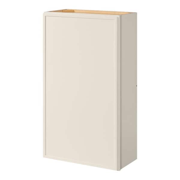 Leyton 24 in. W x 12 in. D x 42 in. H Ready to Assemble Plywood Slim Shaker Wall Kitchen Cabinet in Antique White