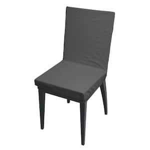 41.73 in. x 15.75 in. Pixel Grey Stretch Dining Chair Slip Cover