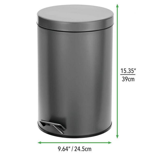 2.1/3.2 Gallon Modern Round Waste Basket | Garbage Can with Removable  Plastic Bin Liner