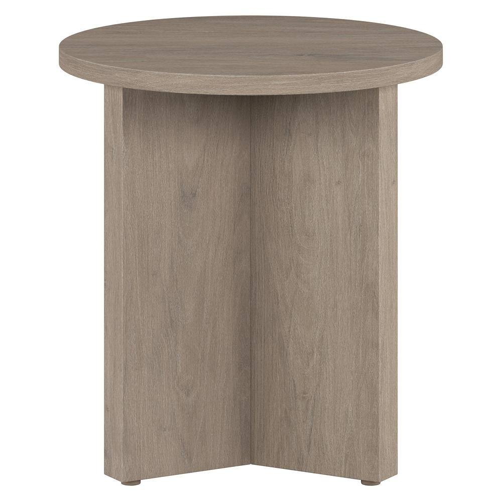 Anders 20 in. Alder Brown Round MDF Top End Table - thumbnail 2