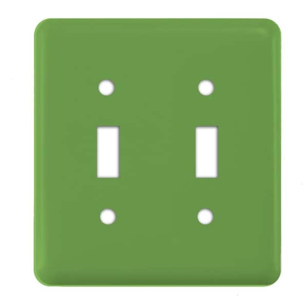 AMERELLE Green 2-Gang Toggle Wall Plate (1-Pack)