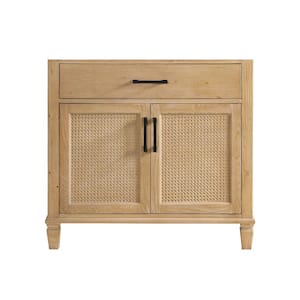 Solana 35.2 in. W x 21.6 in. D x 33.1 in. H Bath Vanity Cabinet without Top in in Weathered Fir