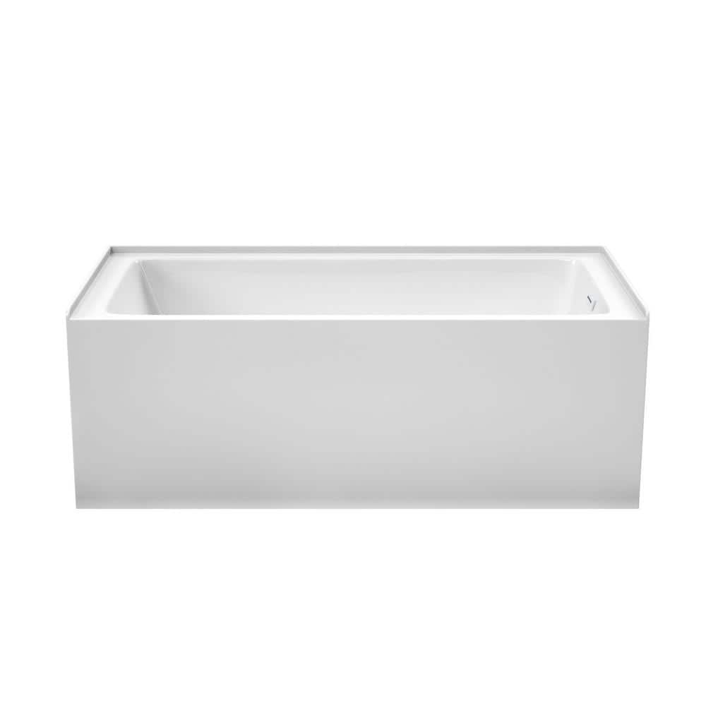 Grayley 60'' White Acrylic Alcove Soaking Bathtub