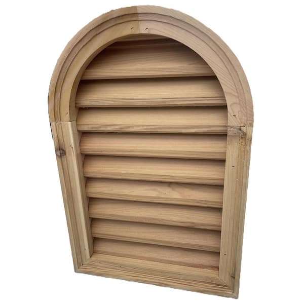Al's Millworks 16 in. x 24 in. Arch Top Wood Built-in Screen