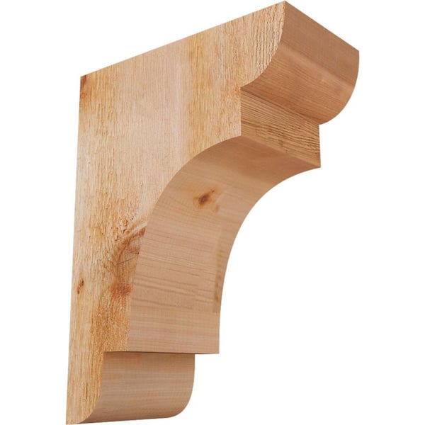 Ekena Millwork 6 in. x 12 in. x 16 in. Western Red Cedar New Brighton Rough Sawn Corbel