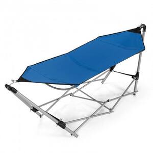 7.9 ft. Free Standing Bed Hammock with Stand in Blue