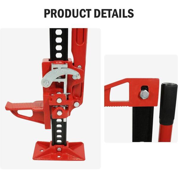 60 in. Ratcheting Off Road Utility Jacks, 7000 LBS High Lift Farm