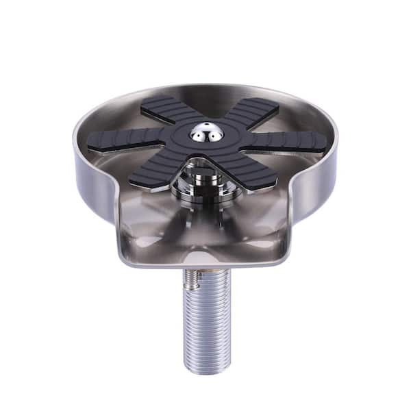 IVIGA 5 in. Metal Glass Rinser with 360-Degree Rotating Jet for Kitchen Sinks, Bar Glass Rinser in Brushed Nickel