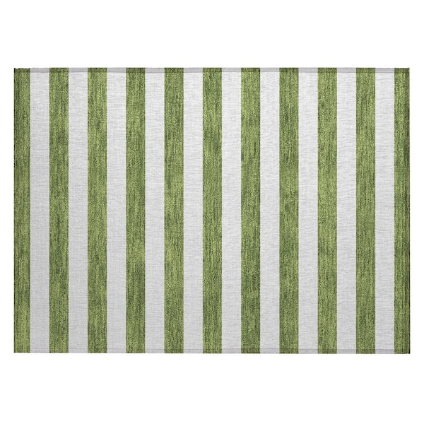 Chantille ACN528 Olive 1 ft. 8 in. x 2 ft. 6 in. Machine Washable Indoor/Outdoor Geometric Area Rug