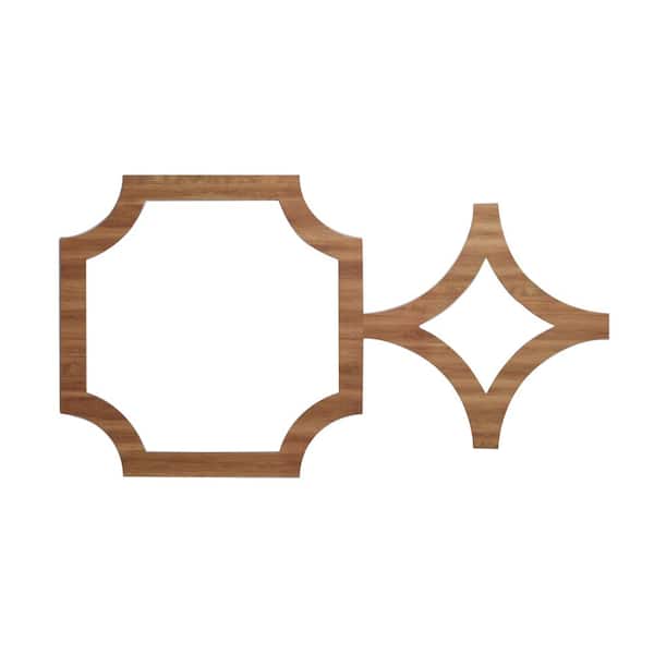 42 3/8 in. x 23 3/8 in. x 1/4 in. Walnut Large Anderson Decorative Fretwork Wood Wall Panels (20-Pack)