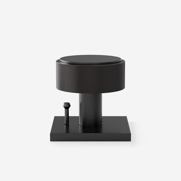 Taylor Matte Black Modern Bed/Bath and Hall/Closet Knurled Interior Door Knob with Concealed Screws (Privacy/Passage)