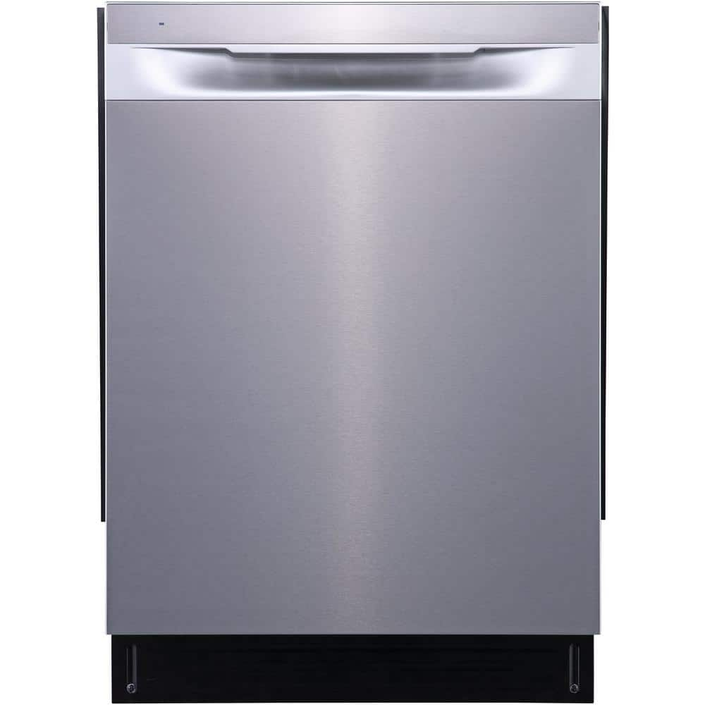 Frigidaire 24 in. Top Control Built-In Tall Tub Dishwasher in Stainless Steel with 5-Cycles 49dBA and Hybrid Tub