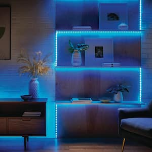 32.8 ft. RGB Color Changing Dimmable LED Strip Light with Remote Control