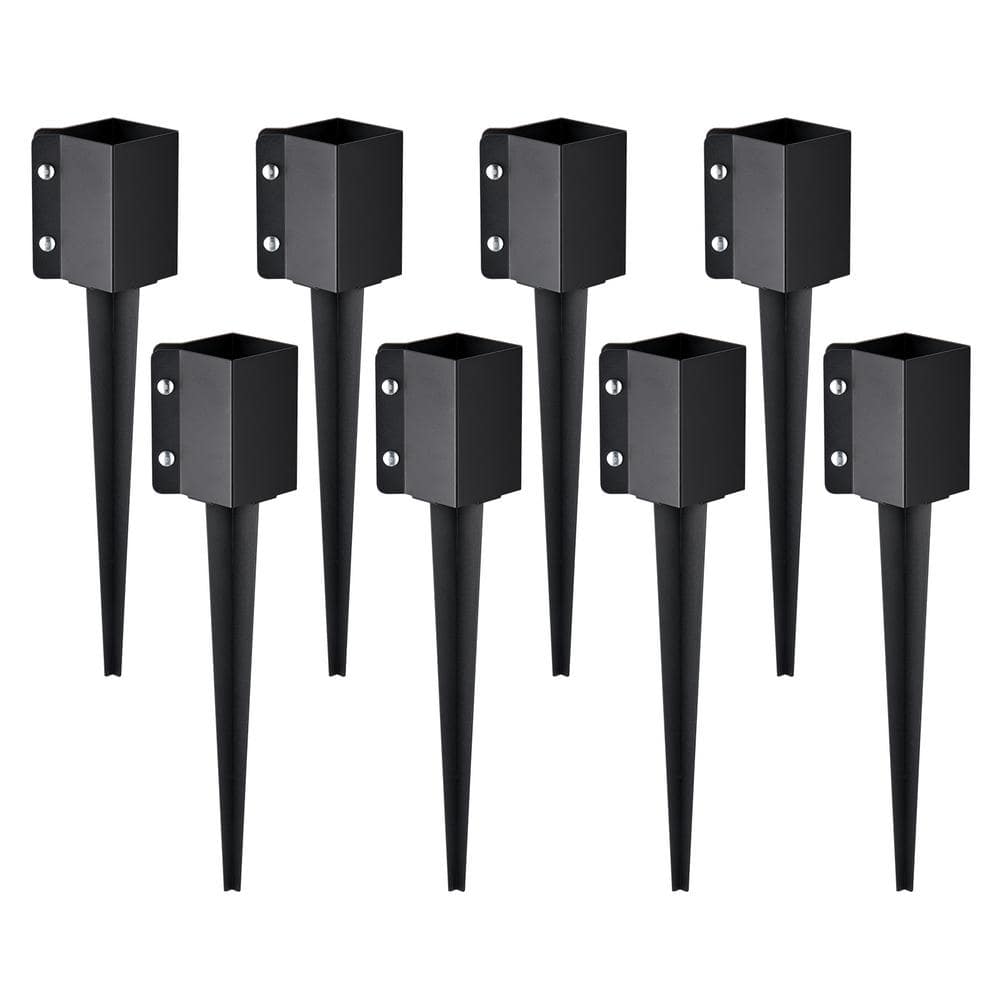 Fence Post Anchor Ground Spike 8-Pack 24 in. x 4 in. x 4 in. Outer Diameter(Inner Diameter 3.5 in. x 3.5 in.)Metal Black price history on PriceWatchPro