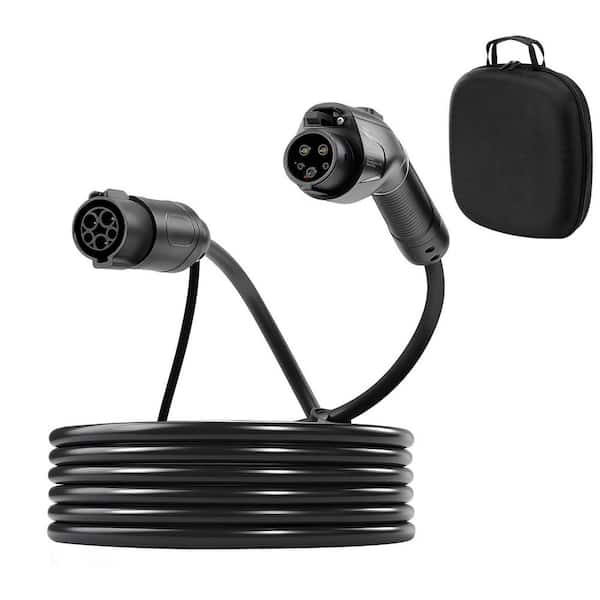 EV Charger Extension Cable, 32Amp 21 ft. J1772 Extension Cord Compatible-120V-240V SAE J1772 Electric Vehicle Chargers