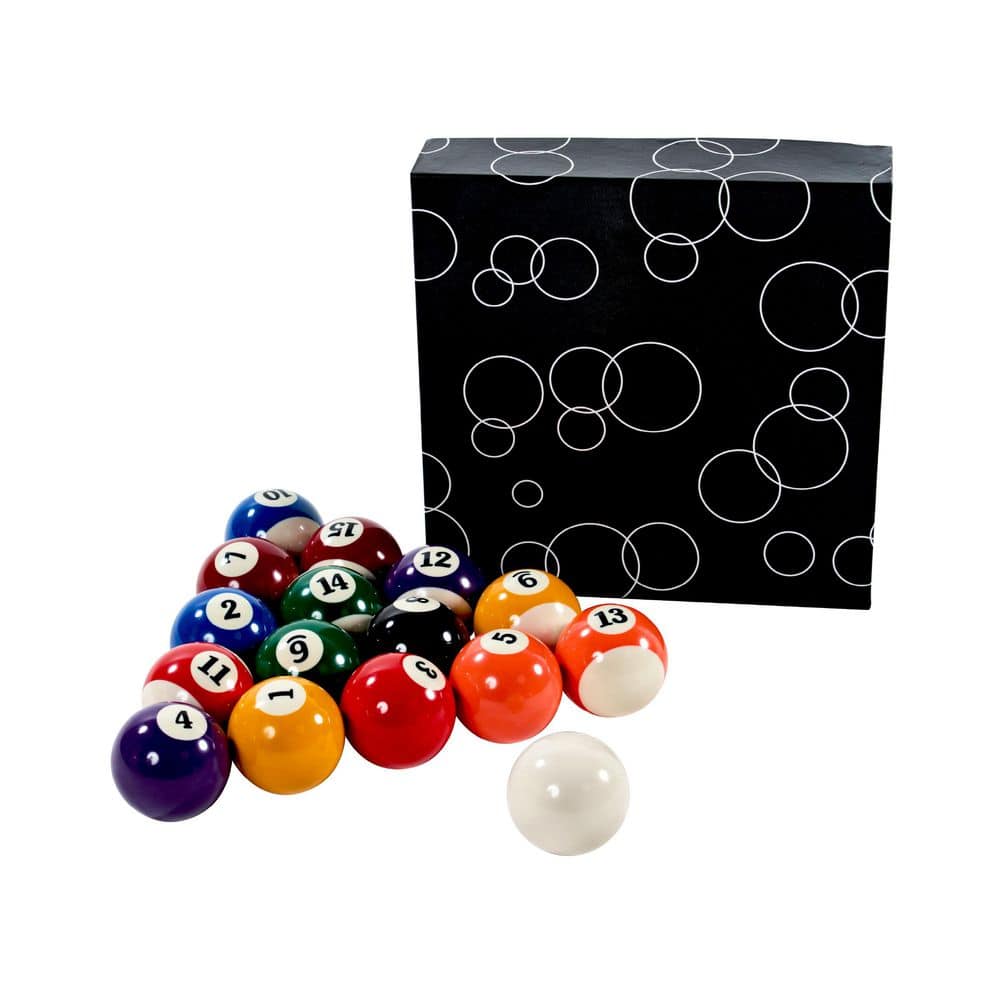 Barrington 16-Piece Pool Ball Set 2-1/4 in. Complete Regulation Set, Durable Scratch Resistant, Perfect Recreational Billiards Set