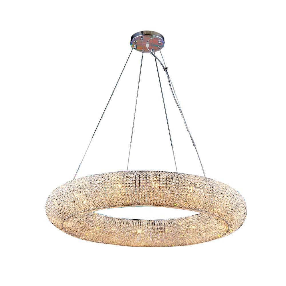 Rhys 16-Light Chrome Beaded Chandelier