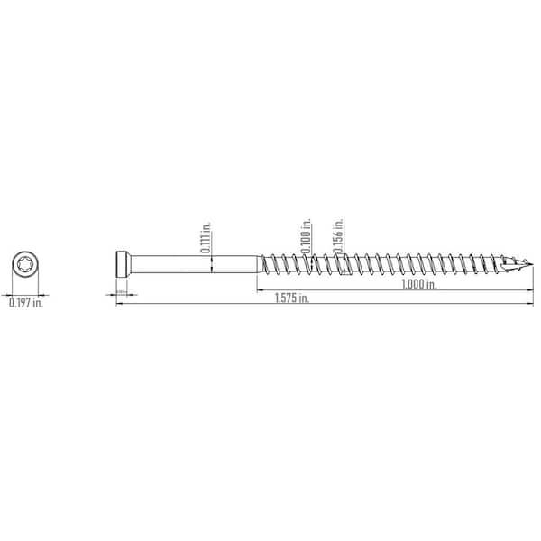 #8 x 1-1/2 in. Star Drive Trim Head Wood Deck Screw (600-Piece per Pack) #8 x 1-1/2 in. Star Drive Trim Head Wood Deck Screw (600-Piece per Pack)