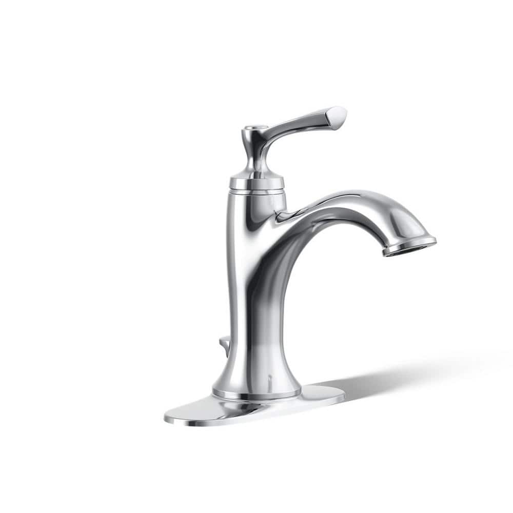 Polished Chrome Traditional Single Handle Bathroom Faucet