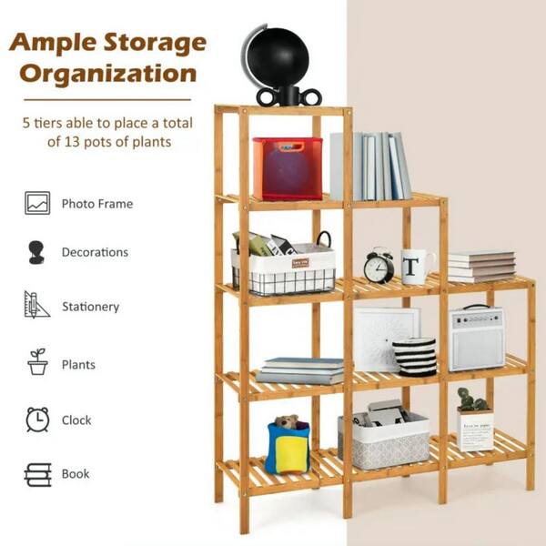 Cubilan Bamboo color Multifunctional Bamboo Shelf Display
