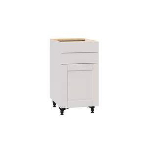 Shaker Assembled 18x34.5x24 in. Base Cabinet with Two 5 in. Metal Drawer Box in Vanilla White