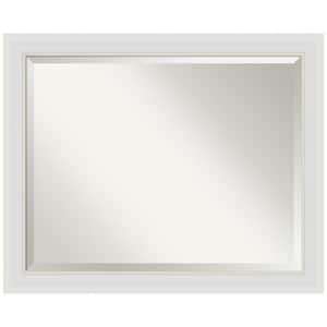 Flair Soft White Narrow 32 in. H x 26 in. W Framed Wall Mirror