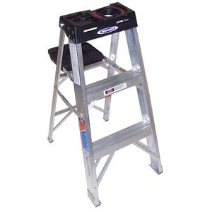 3 ft. Aluminum Step Ladder with 300 lb. Load Capacity Type IA Duty Rating