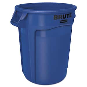 Brute 32 Gal. Blue Round Vented Trash Can