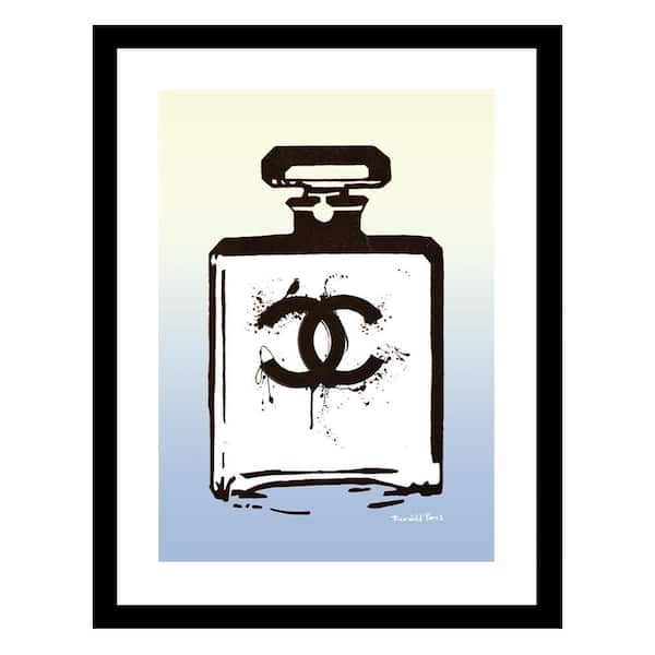 VENICE BEACH Collections Designer Fashion Glam Perfume Bottle by Fairchild Paris Framed Graphic Print Abstract Poster Art Print 18 in. x 14 in.
