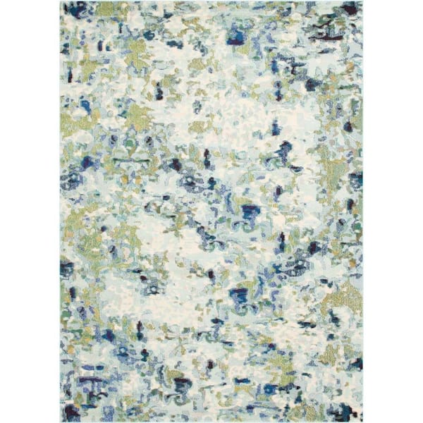 Unique Loom Chromatic Champagne Light Blue 9 ft. x 12 ft. 2 in. Area