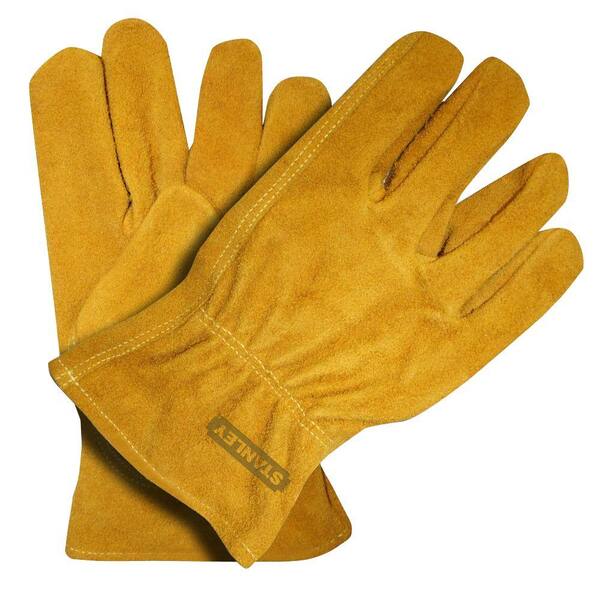 Stanley Medium Split Cowhide Leather Gloves 2 Pack Tan Brown, Is Cowhide Leather Good