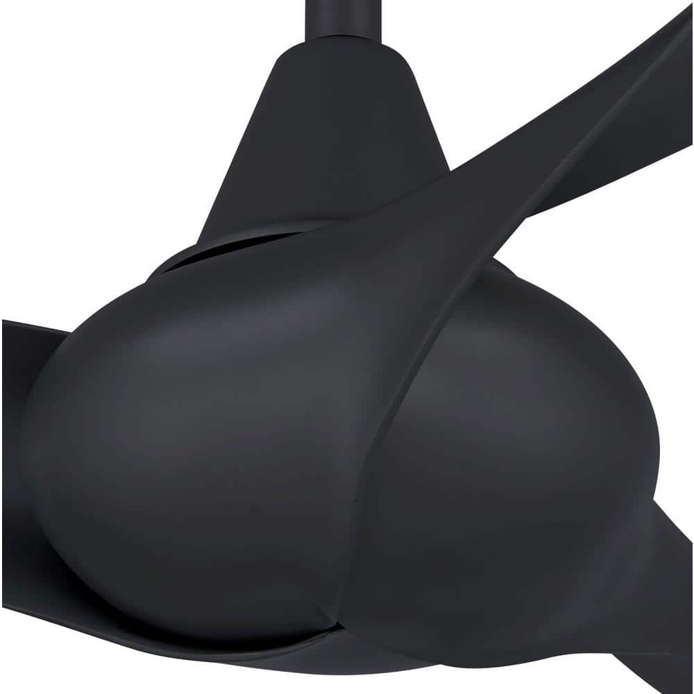 Coal Black 44-Inch Modern Ceiling Fan with Remote Control