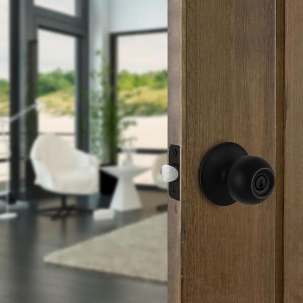 Saturn Aged Bronze Keyed Entry Door Knob