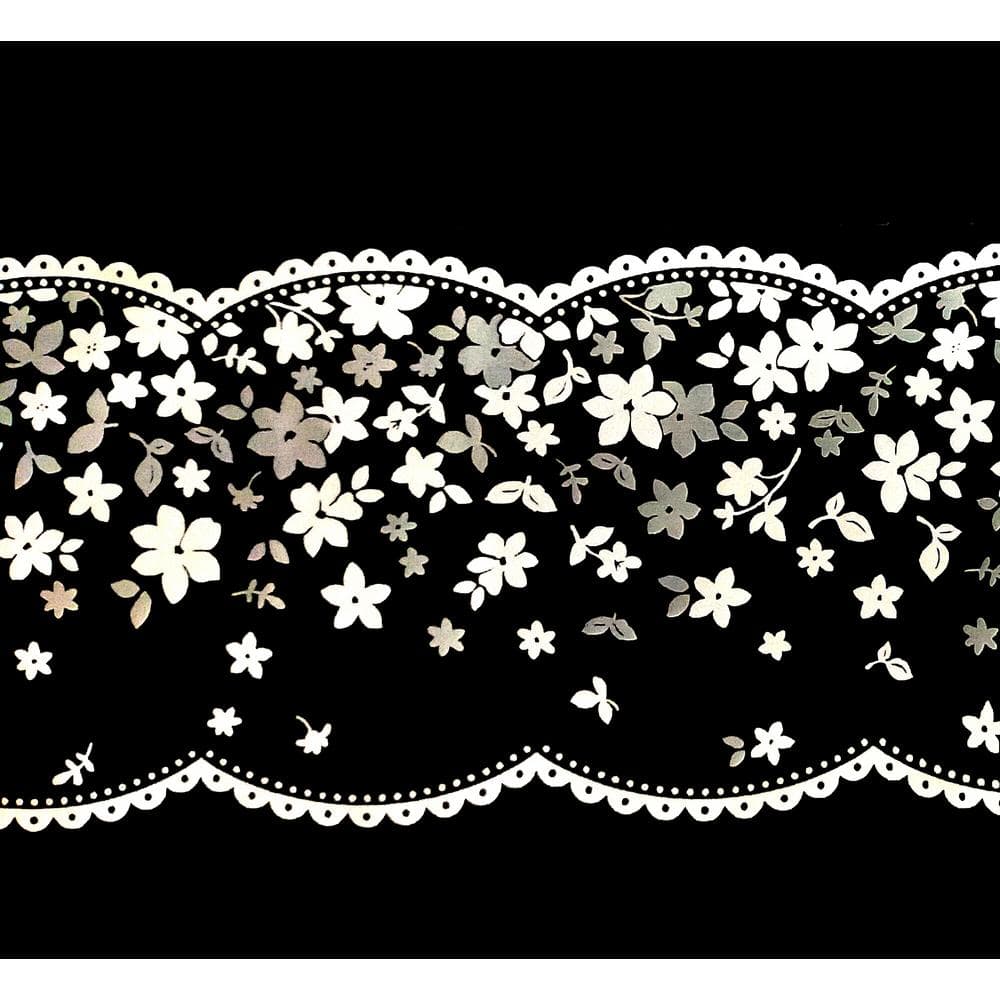 Falkirk McGhee Peel and Stick Floral White, Bronze Tiny Flowers Self Adhesi
