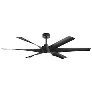 Hector II 65 in. Integrated LED Indoor Black Ceiling Fan with Light and Remote Control Included