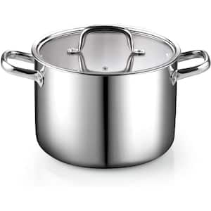8 qt. Stainless Steel Stock Pot with Glass Lid