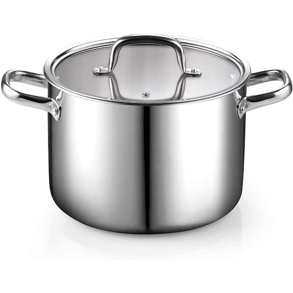 Cook N Home 8 qt. Stainless Steel Stock Pot with Glass Lid