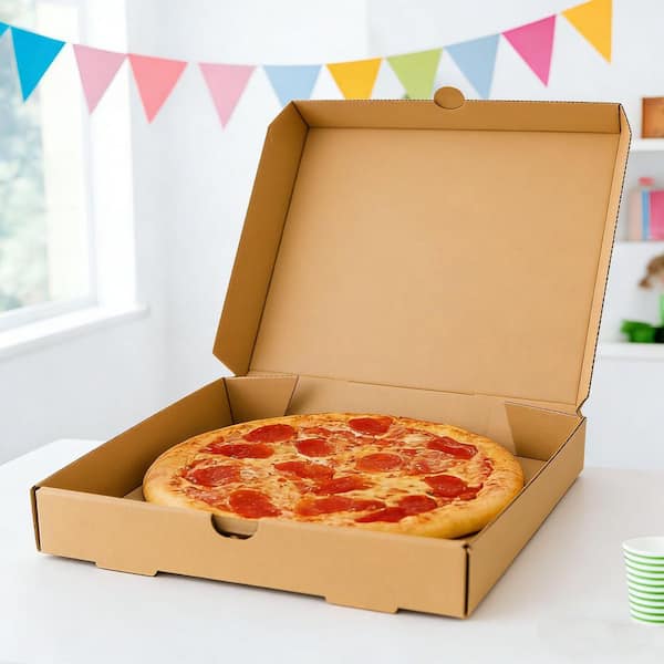 40 Piece Kraft Mini Pizza Boxes, Small Corrugated Pizza Boxes, Take Out Food Containers Packing Boxes for Cake Cookies