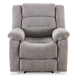 Gray Linen Fabric Heated Massage Recliner Sofa Ergonomic Lounge with 8 Vibration Points