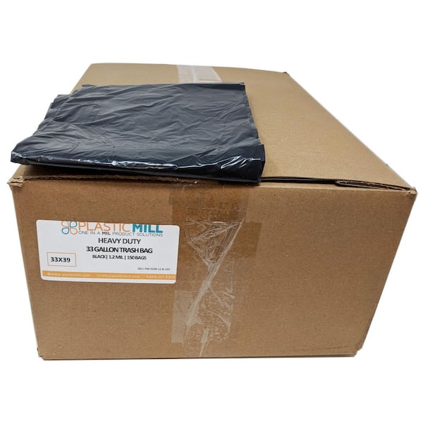 33 in. W x 39 in. H 33 Gal. 1.2 mil Black Trash Bags (150- Count)