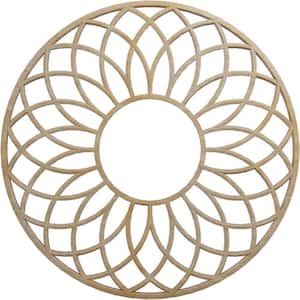 16 in. x 16 in. x 1/4 in. Cannes Wood Fretwork Pierced Ceiling Medallion, Hickory