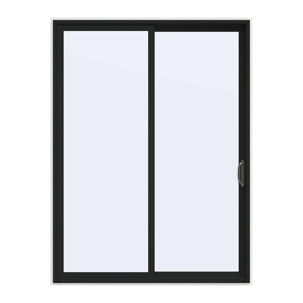 72 in. x 96 in. V-4500 Contemporary Bronze FiniShield Vinyl Right-Hand Full Lite Sliding Patio Door w/White Interior price history on PriceWatchPro