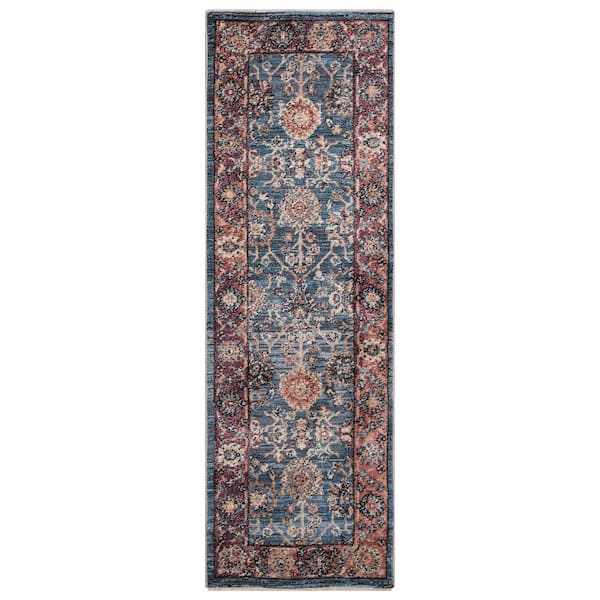 Concord Global Trading Pandora Collection Alexander Blue 2 ft. x 7 ft. Traditional Runner Rug